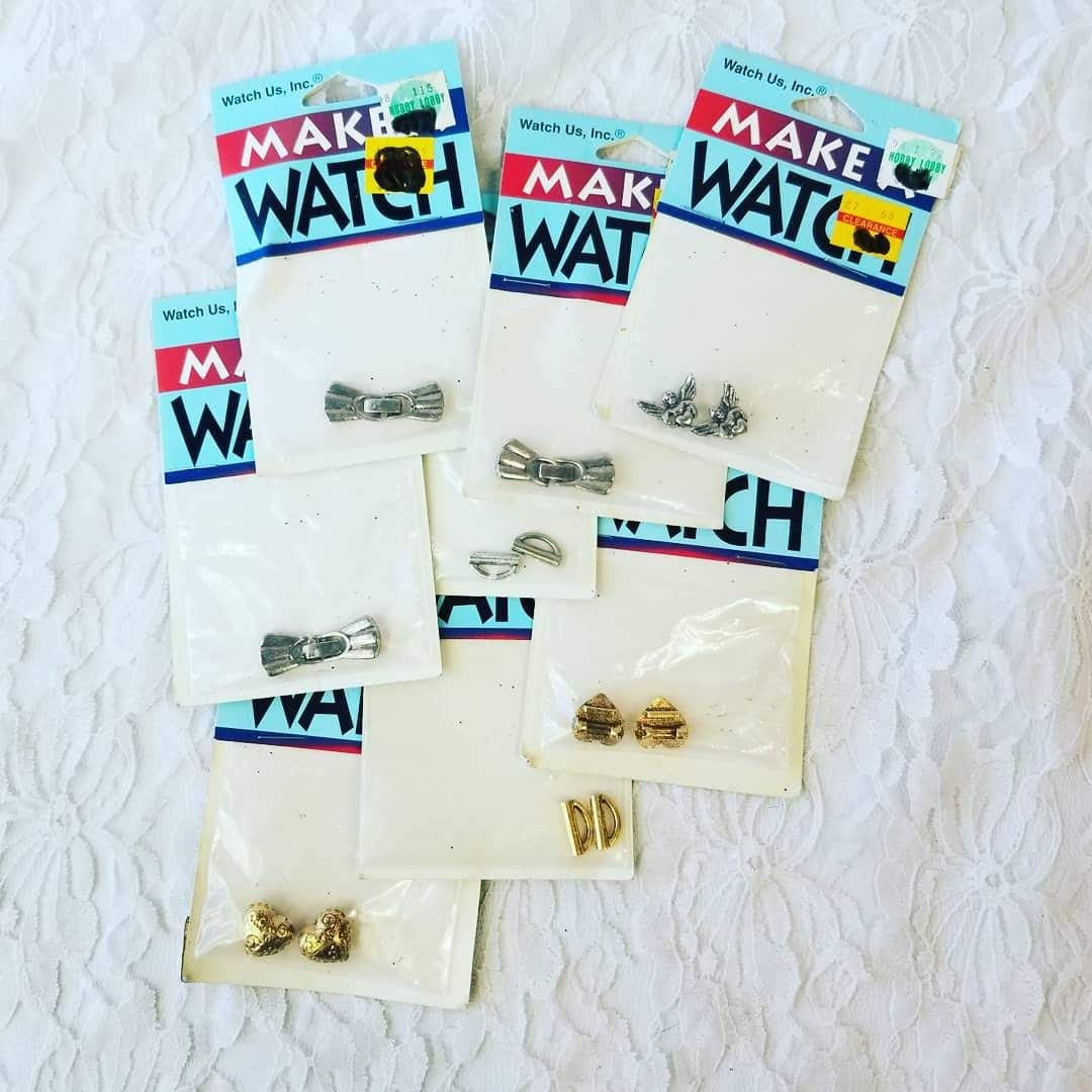 Lot of Watch Making Jewelry Making Supplies ~ Seven (7) Brand New Packs of Stuff ~ Make a Watch Brand ~ Clearance
