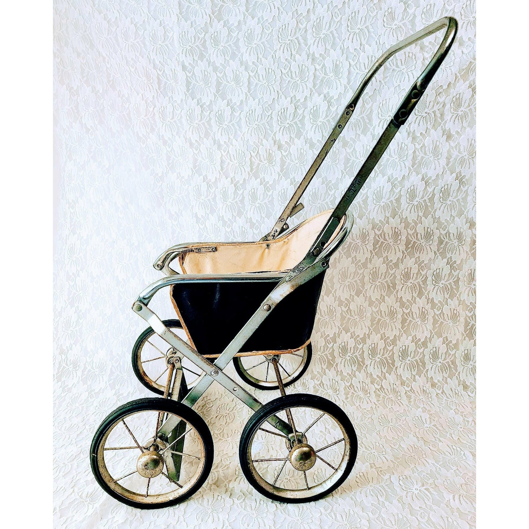 Vintage metal doll on sale stroller