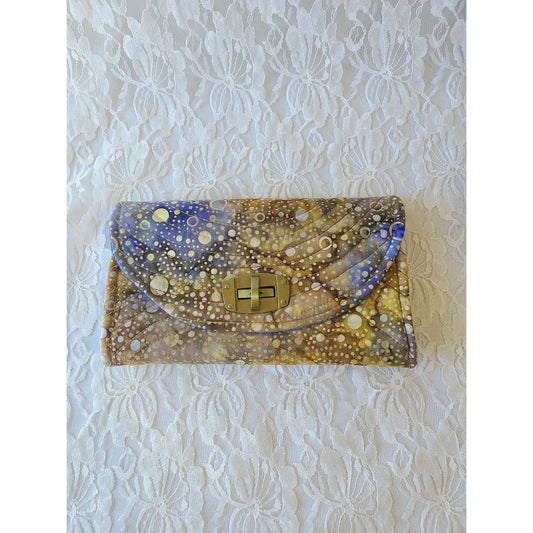 Handmade Wallet ~ Sewn & Quilted ~ Holds Cards, Checkbook, Zippered Compartment for Change and Clear Pocket for ID 