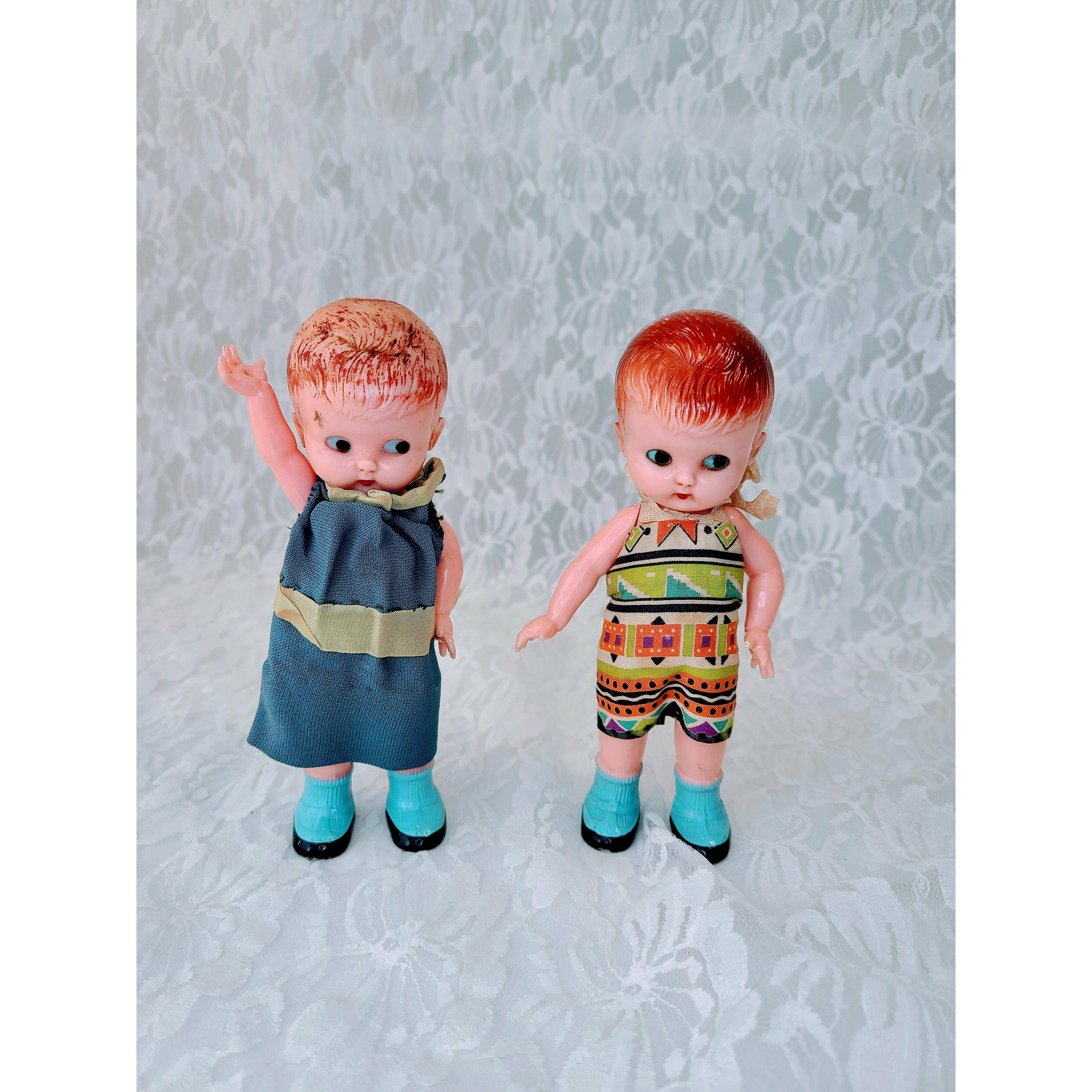 Vintage Japan 6 Celluloid Sailor Kewpie Carnival Doll Lot Of 2 海外 即決 -  スキル、知識