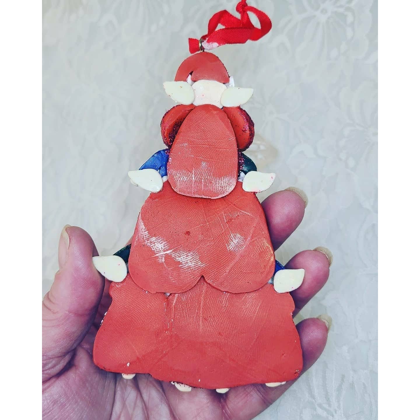 Handmade OOAK Christmas Caroling Santa Ornament ~ Rustic Christmas ~ Holiday Décor ~ Christmas Ornament