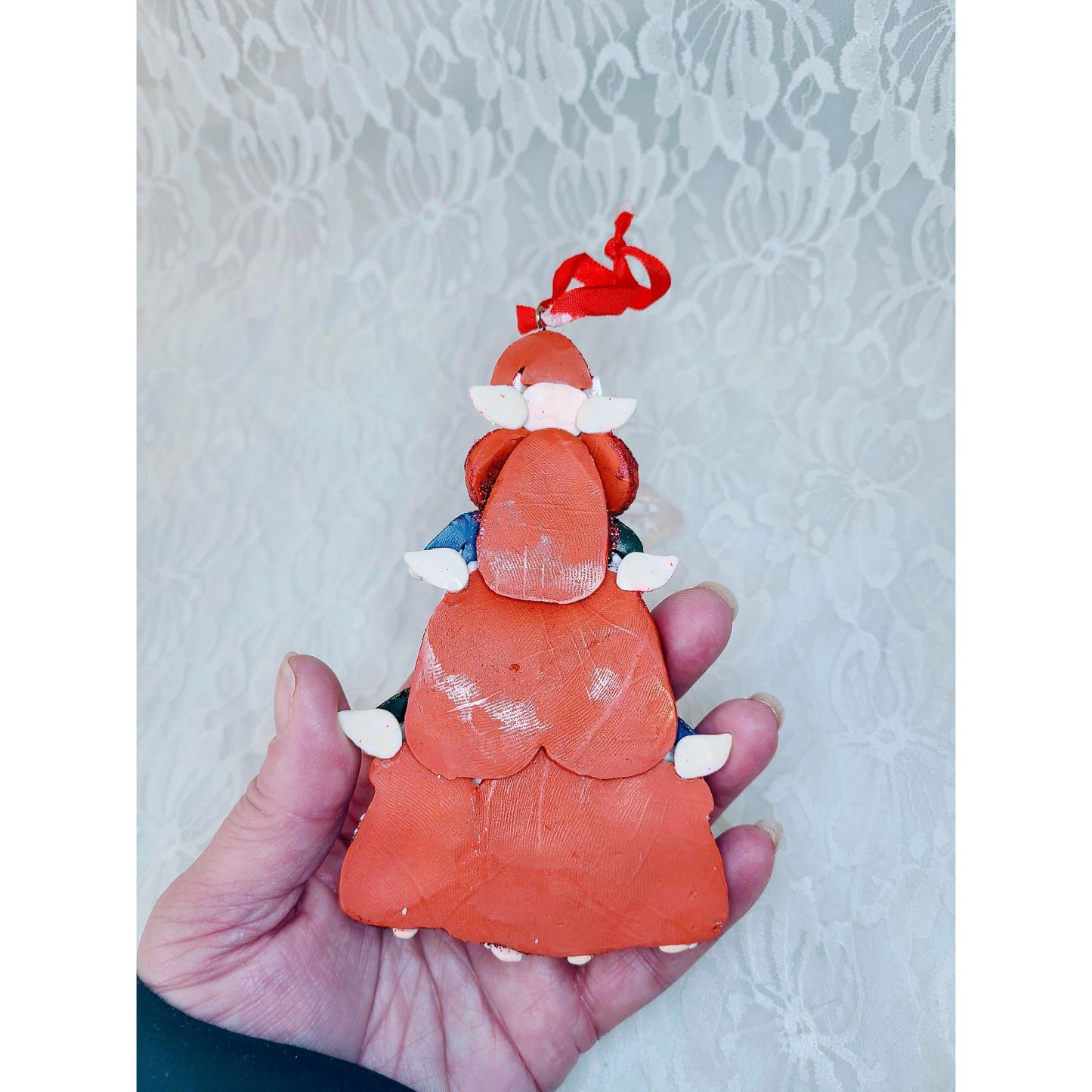 Handmade OOAK Christmas Caroling Santa Ornament ~ Rustic Christmas ~ Holiday Décor ~ Christmas Ornament