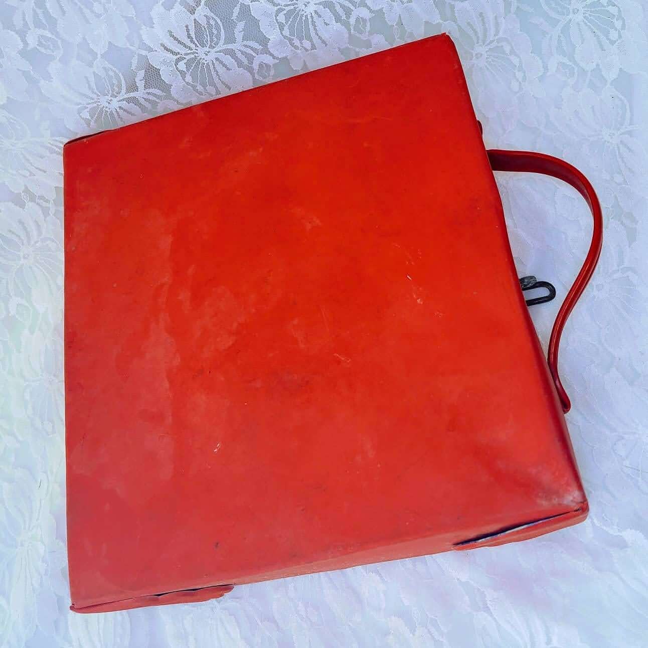 Collectible Doll Case ~ Vintage Vogue Ginny Doll Carrying Case ~ Red ~ 1960s Carrying Case ~ Armoire