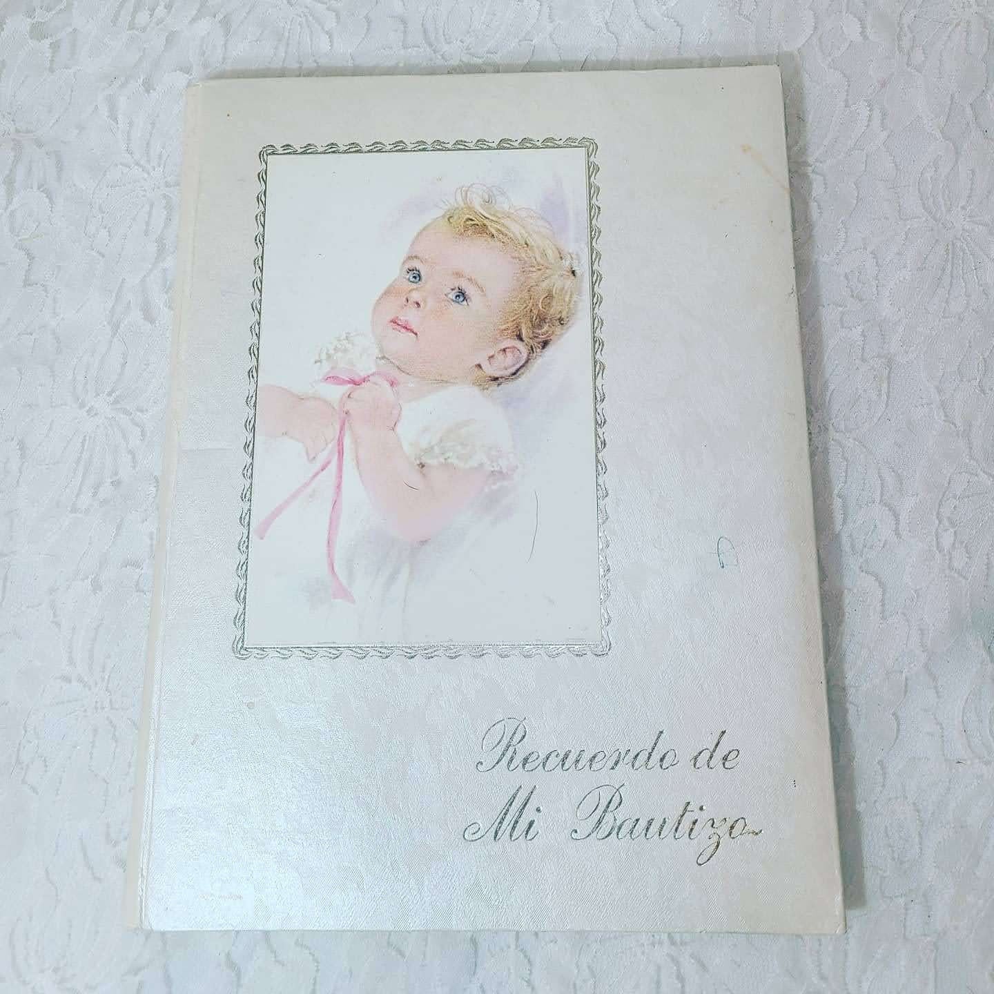 Antique Book VERY RARE Collectible Baby Book ~ Blank ~ Spanish Language ~ Mid Century Kitsch Collectible
