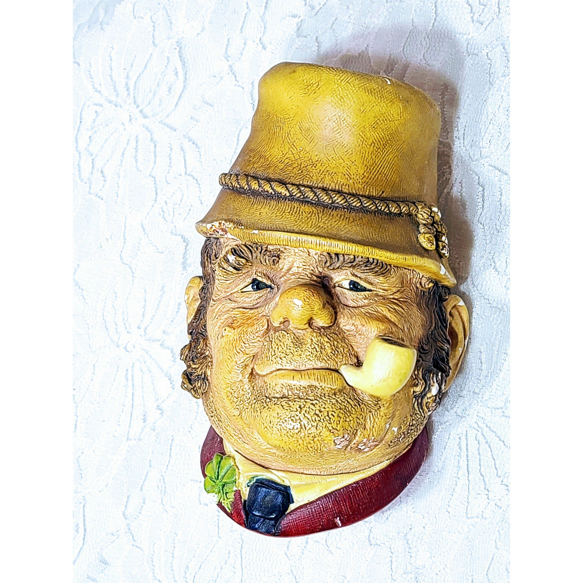 Gorgeous BOSSONS 1969 Vintage Chalkware Head ~ Paddy ~ Marked on Back and Underneath ~ RARE