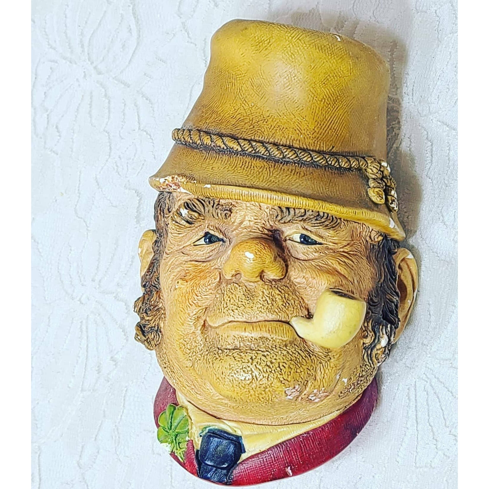 Gorgeous BOSSONS 1969 Vintage Chalkware Head ~ Paddy ~ Marked on Back and Underneath ~ RARE