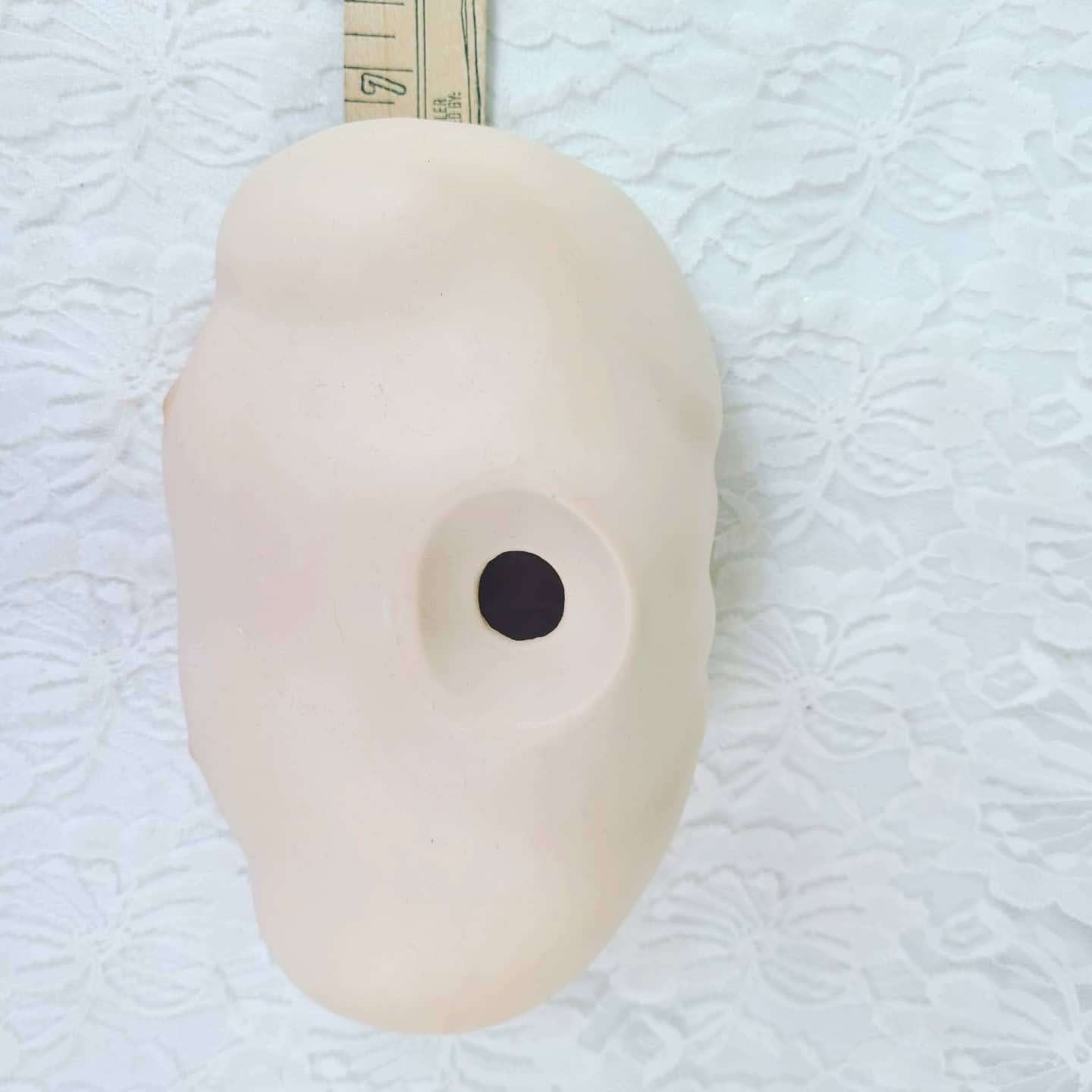 Porcelain Shoulder/Breast Plate For 25-28” Doll ~ Repair Restoration or Parts ~ Painted Porcelain Bisque ~ Doll Making ~ Signed on back