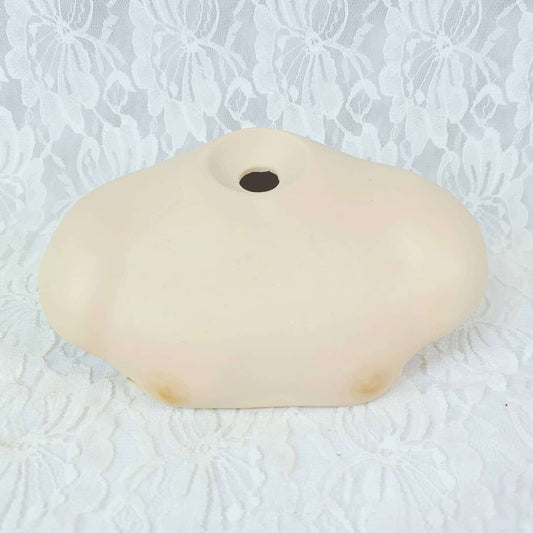 Porcelain Shoulder/Breast Plate For 25-28” Doll ~ Repair Restoration or Parts ~ Painted Porcelain Bisque ~ Doll Making ~ Signed on back