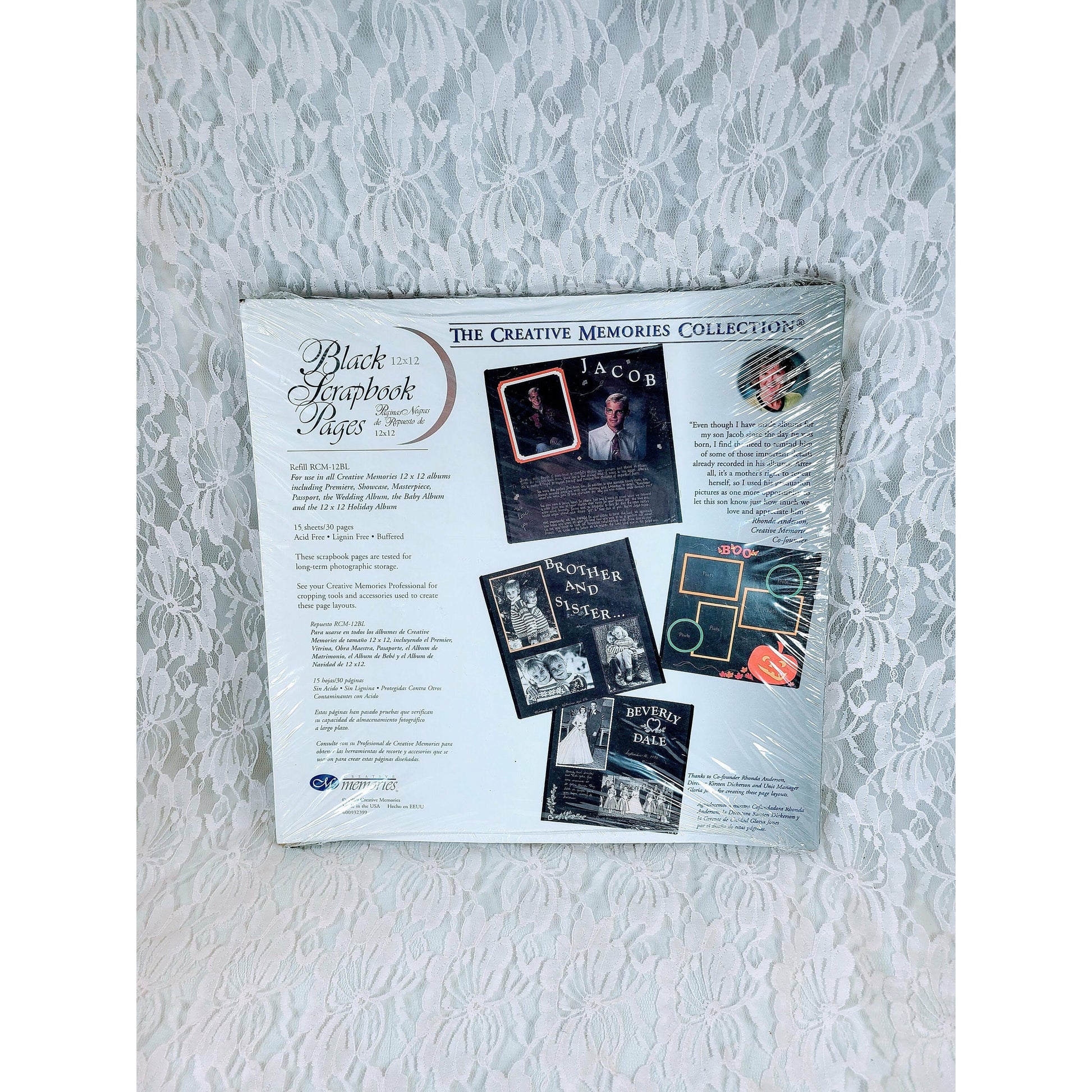 Scrapbooking ~ Black! Creative Memories Collection 12x12 OPEN Package ~ 12 Pages Total so 24 with both sides ~ RCM-12BL ~ CM Scrapbooking