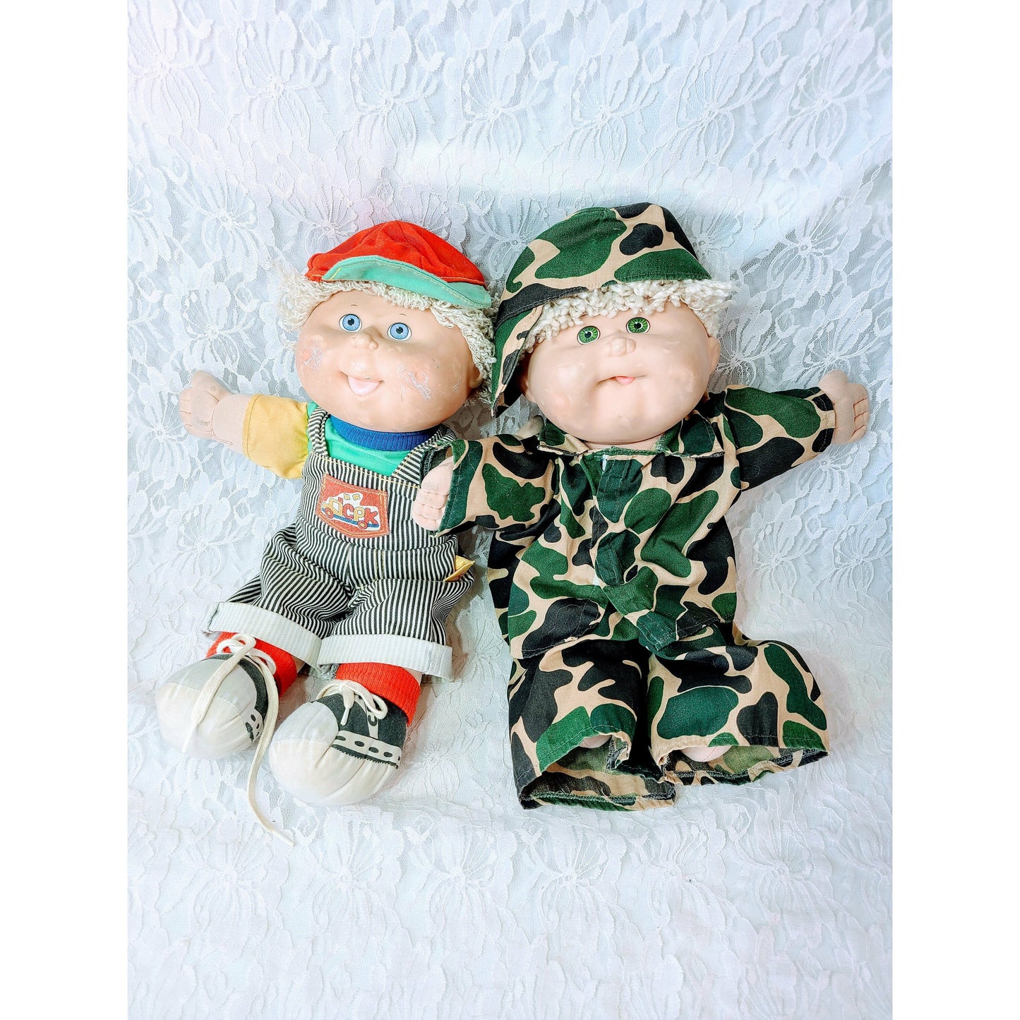 Set of Two (2) Cabbage Patch Kid BOYS ~Sold As-Is Needs TLC ~ One is from 1985 and one is from the 1990s
