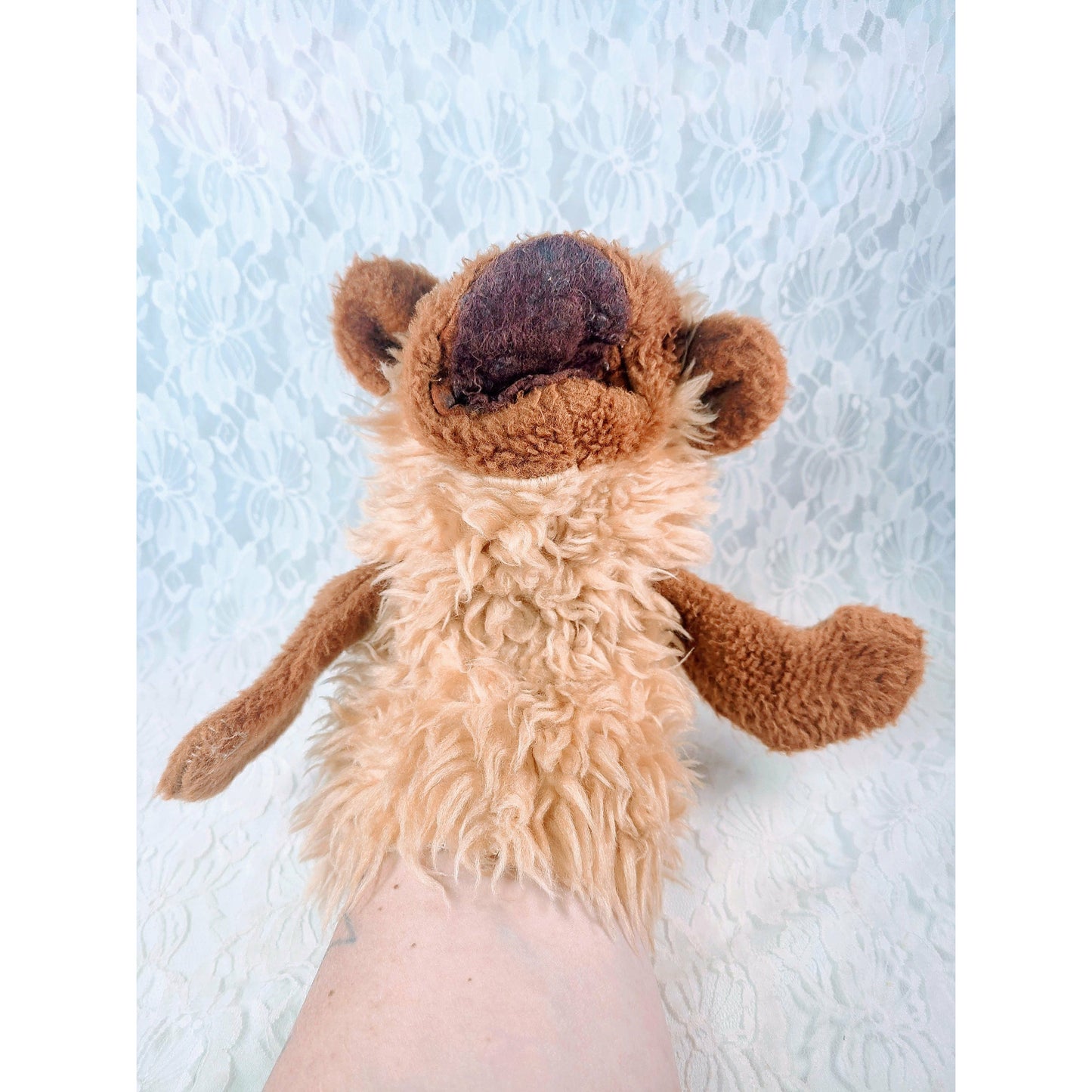 Vintage 1960s Plush Monkey? Hand Puppet ~ Updated Eyes ~ Felt Mouth ~ Collectible Hand Puppets ~ Unique Gift
