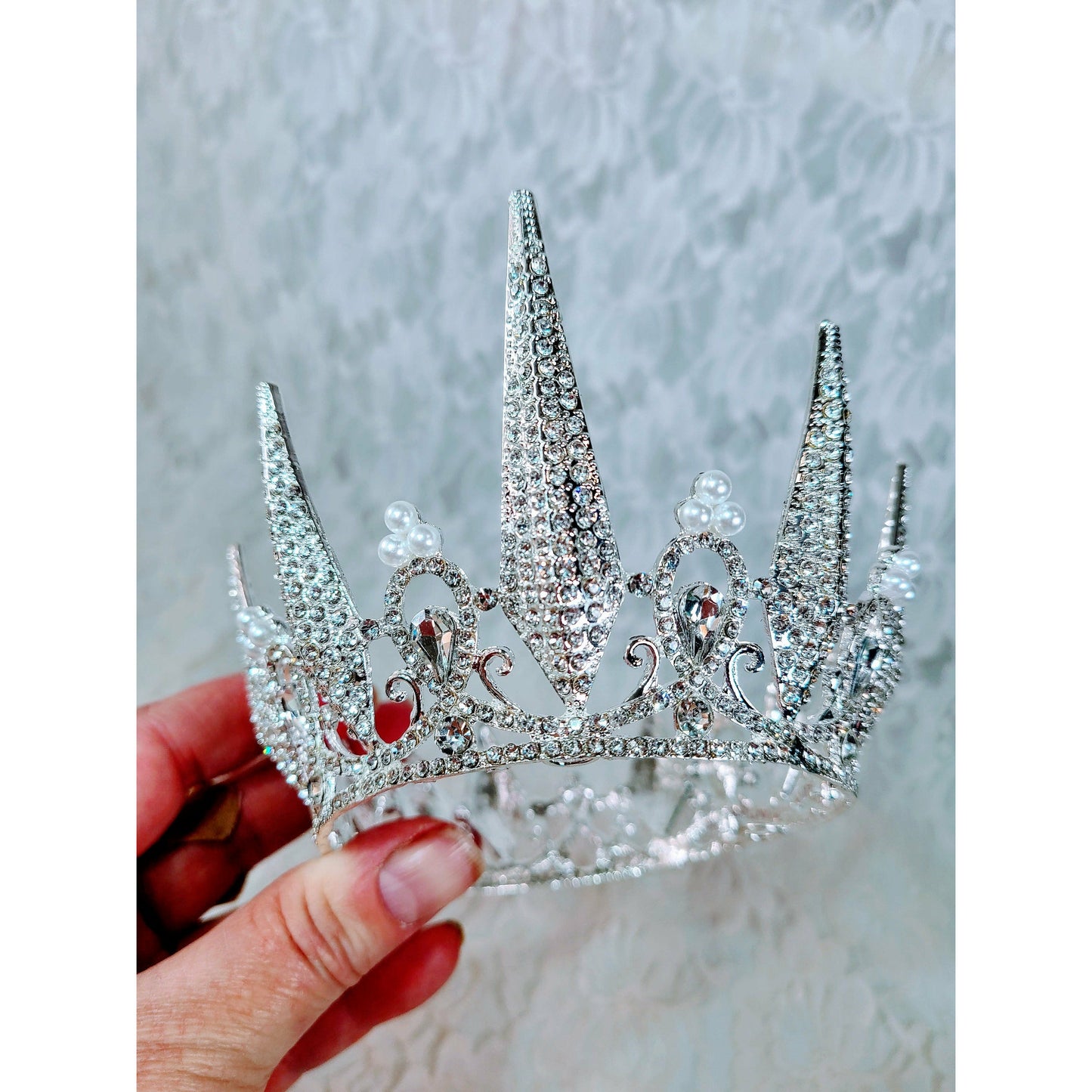 Princess Tiara ~ Queen of Winter Witch Fae Crown - 16th Birthday Party ~ Beautiful Prom Tiara ~ Halloween ~ Wedding ~ Ren Faire ~ LARP